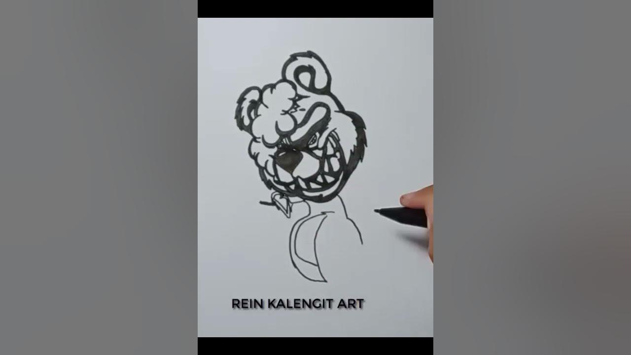 Drawing grafity karakter Teddy bear#Shorts thumbnail