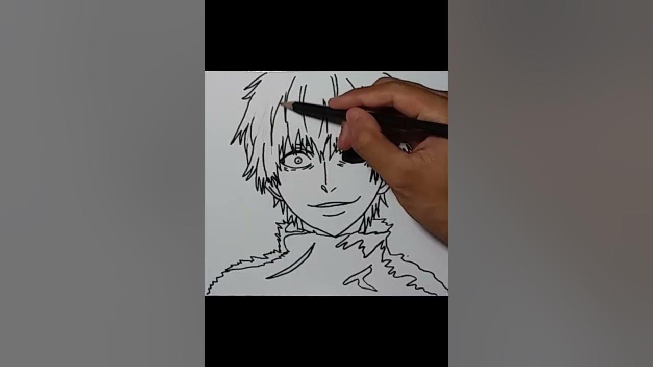 Drawing anime with marker#Shorts thumbnail