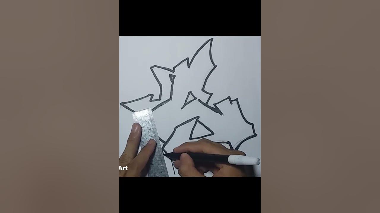 Drawing Grafity Letter S #Shorts thumbnail