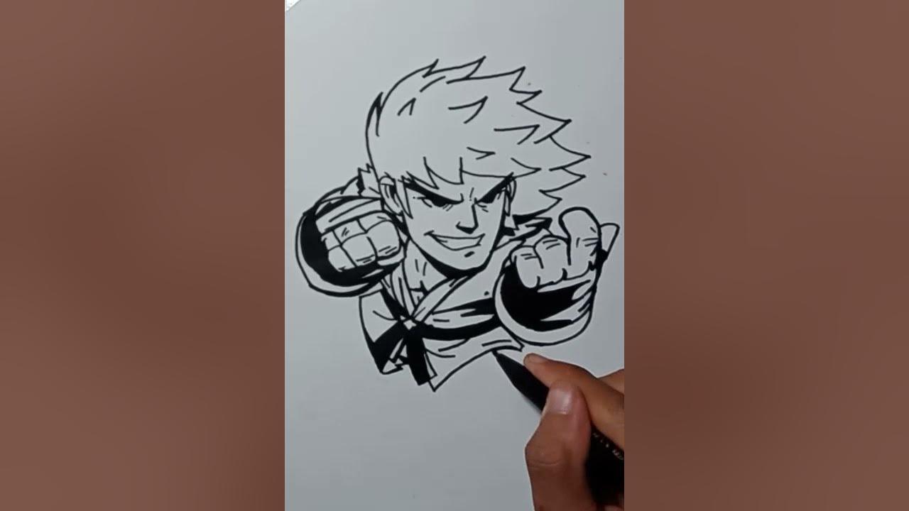 Menggambar Ken chibi street fighter thumbnail