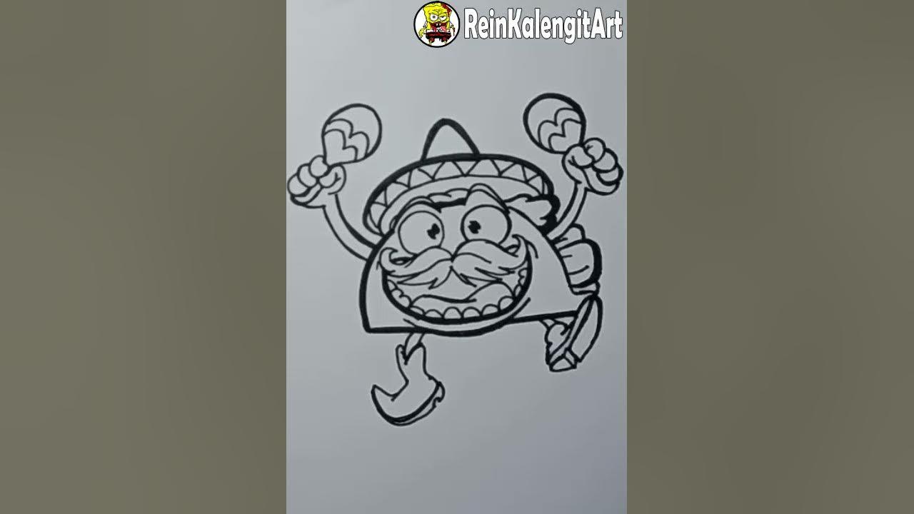 Menggambar Grafity vector tacos meksiko thumbnail