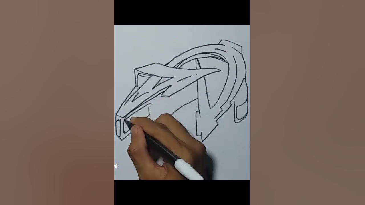 Drawing Grafity Letter D (#Shorts) thumbnail