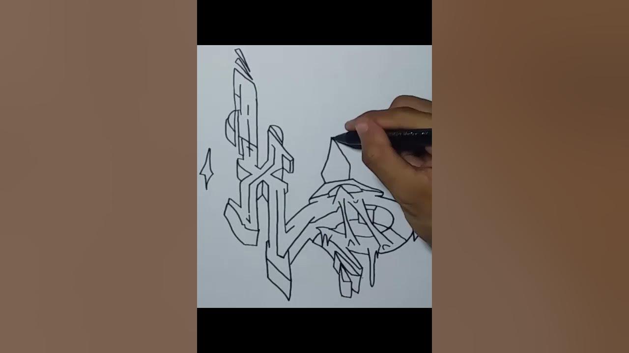 Drawing Grafity Letter K (#Shorts) thumbnail