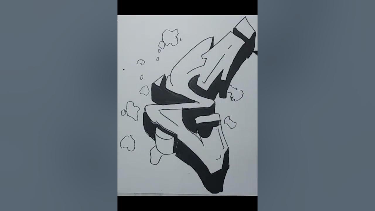 Drawing Grafity Letter E (#Shorts) thumbnail