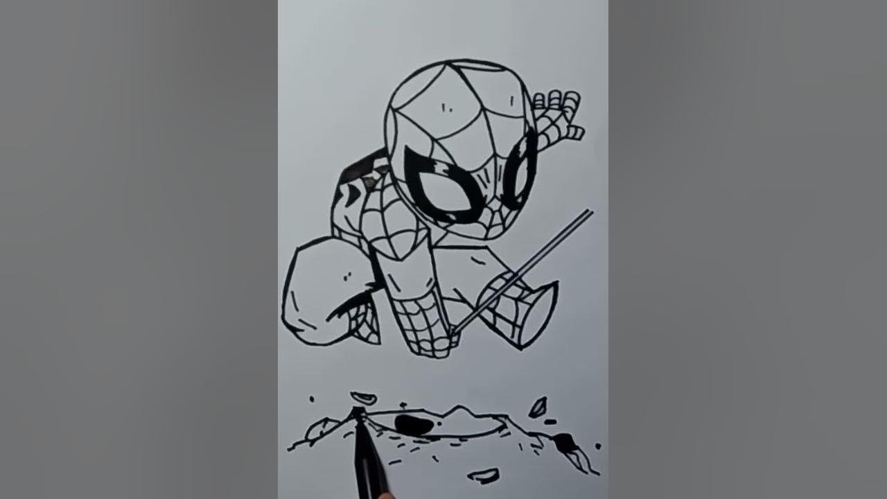 Menggambar Chibi Spiderman Superhiro thumbnail