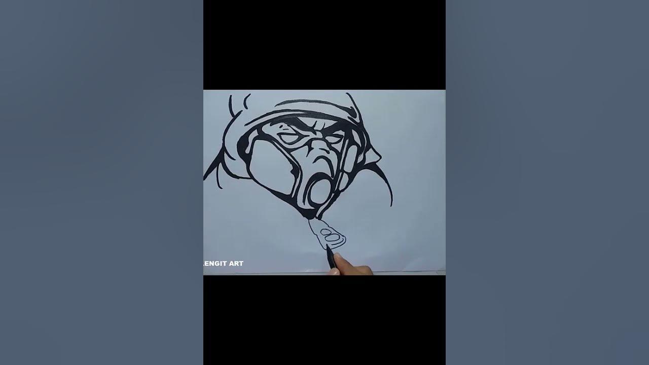 Drawing Grafity Karakter wizard mask (#Shorts) thumbnail