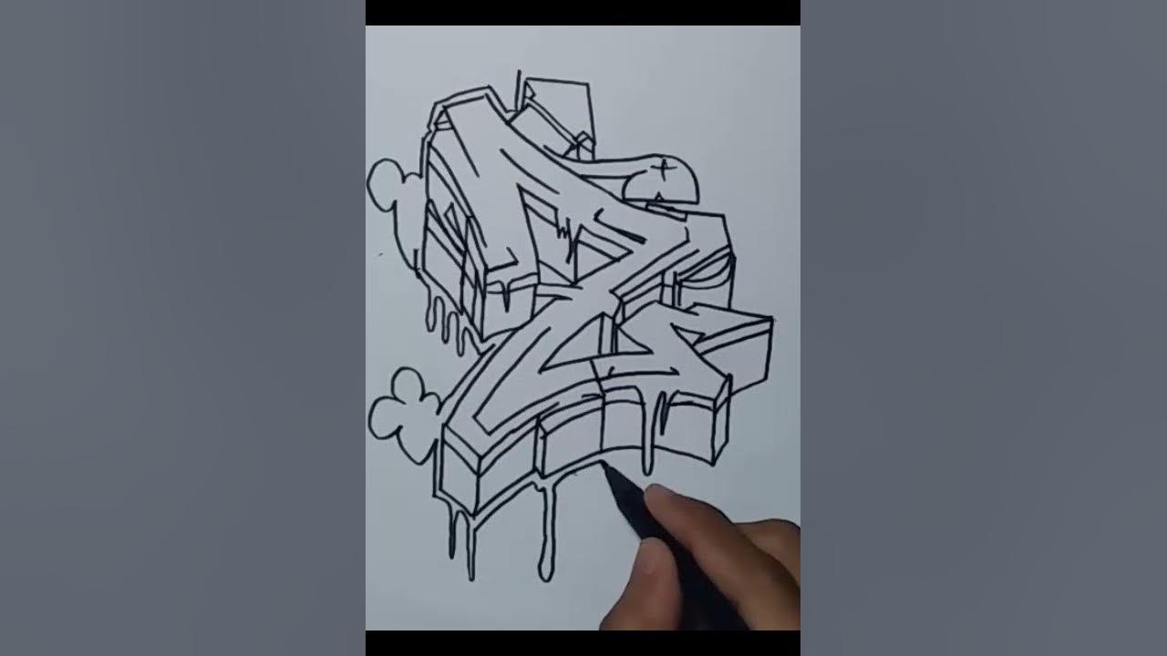 Drawing Grafity Letter Z (#Shorts) thumbnail