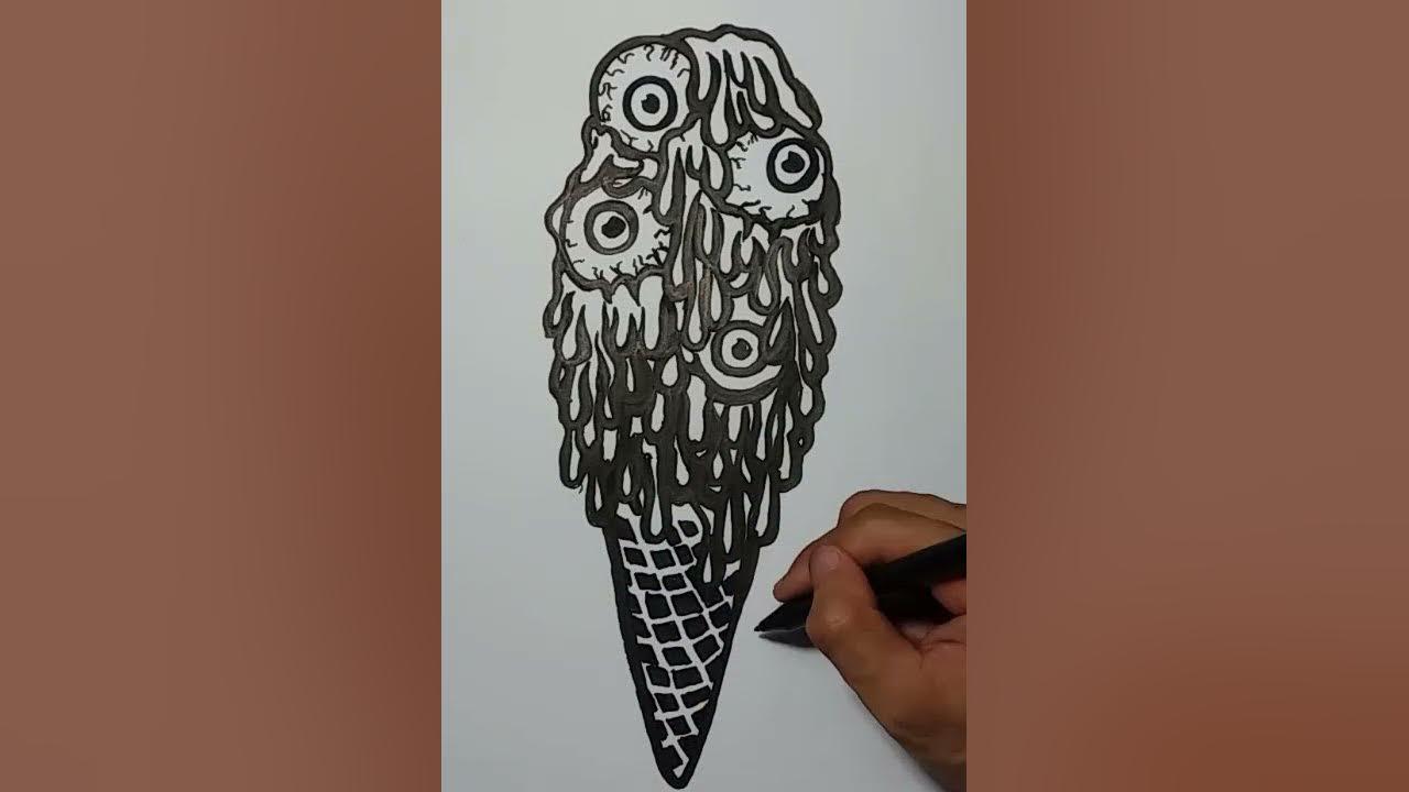 Drawing Grafity Karakter🍦Es krim🍦 Zombie (#Shorts) thumbnail