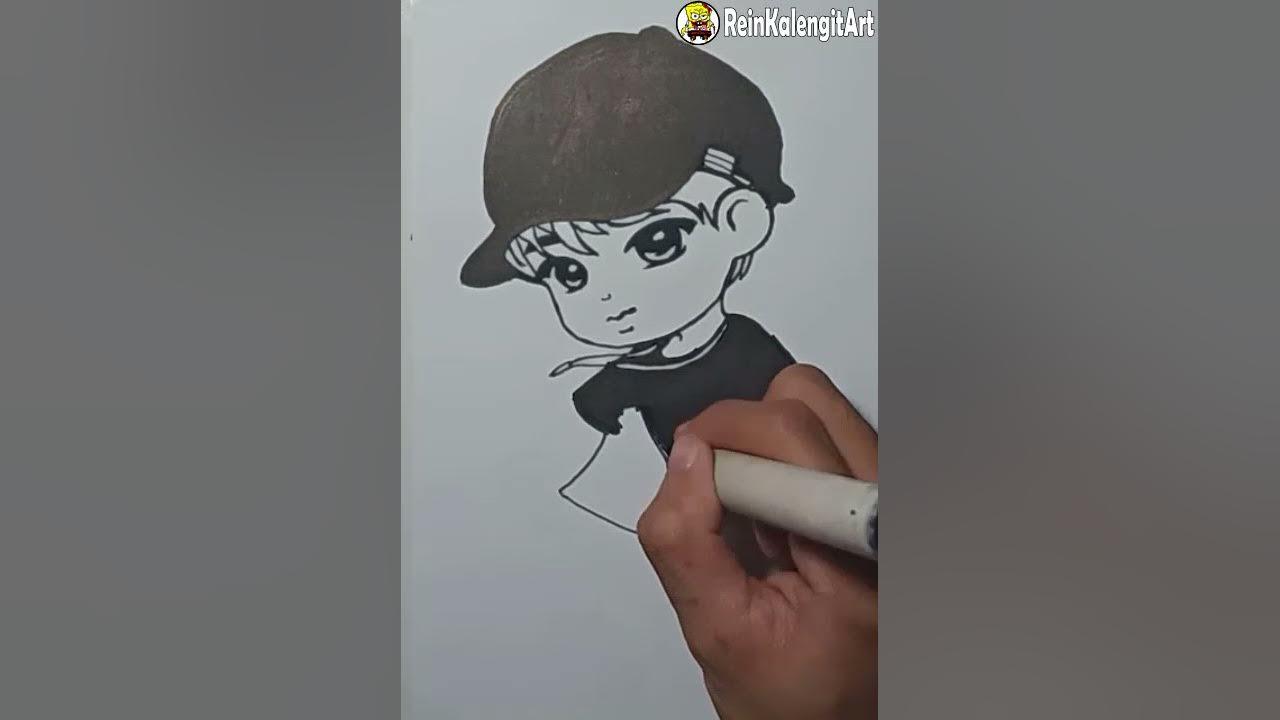 1 Menit #Shorts Menggambar BTS CHIBI JIN thumbnail