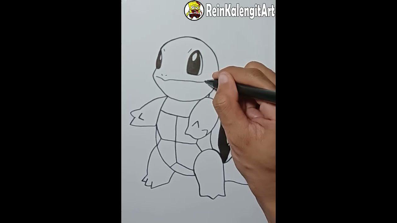 1 Menit #Shorts Menggambar Pokemon Squirtle thumbnail