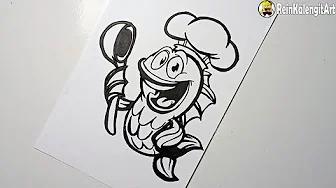 MENGGAMBAR GRAFITY KARAKTER CHEF FISH thumbnail