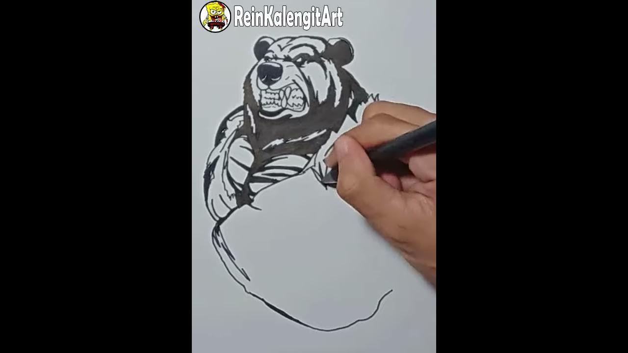 1 Menit #Shorts Menggambar Grafity Ferocious Bear thumbnail