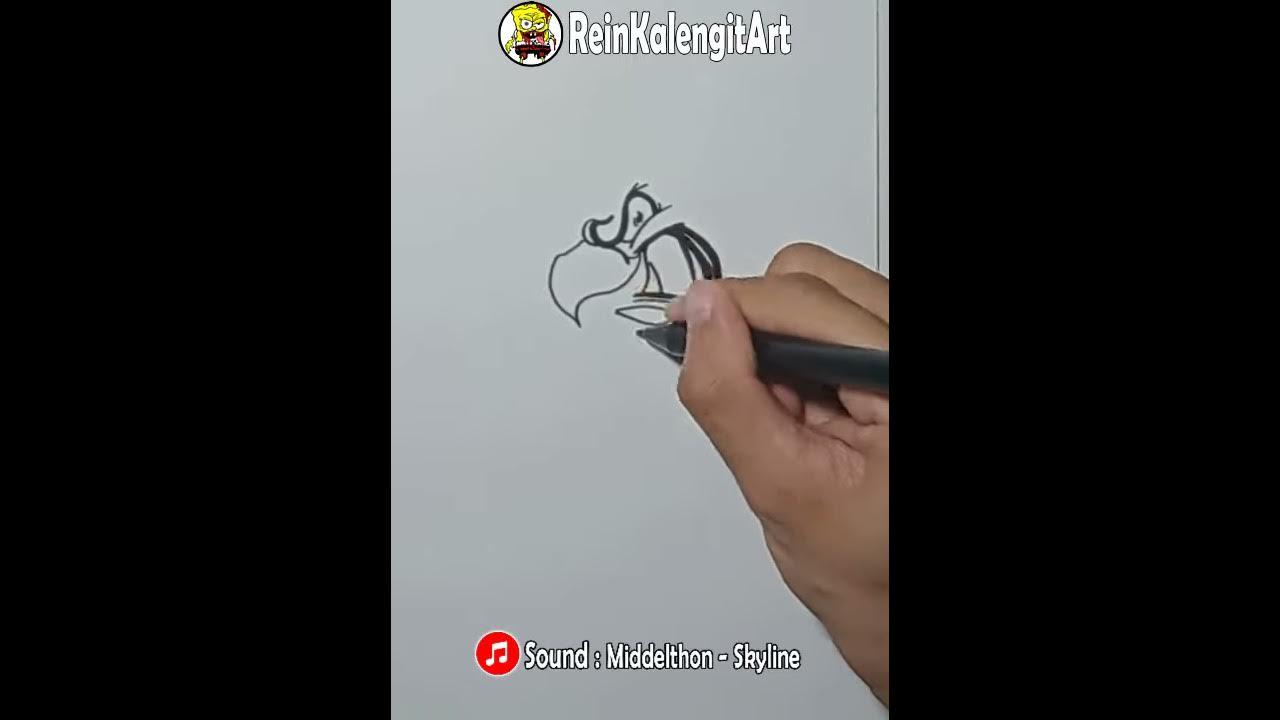 1 Menit #Shorts Menggambar Grafity Vector Karakter Ayam Jago thumbnail