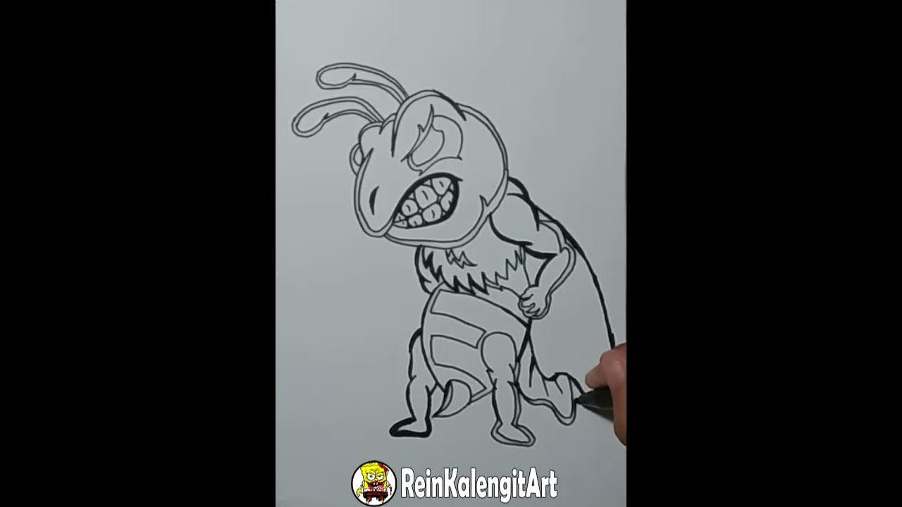 1 Menit #Shorts Menggambar Grafity Vector Karakter Lebah 🐝 thumbnail