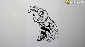 MENGGAMBAR GRAFITI VECTOR KARAKTER LEBAH 🐝 YANG MARAH thumbnail