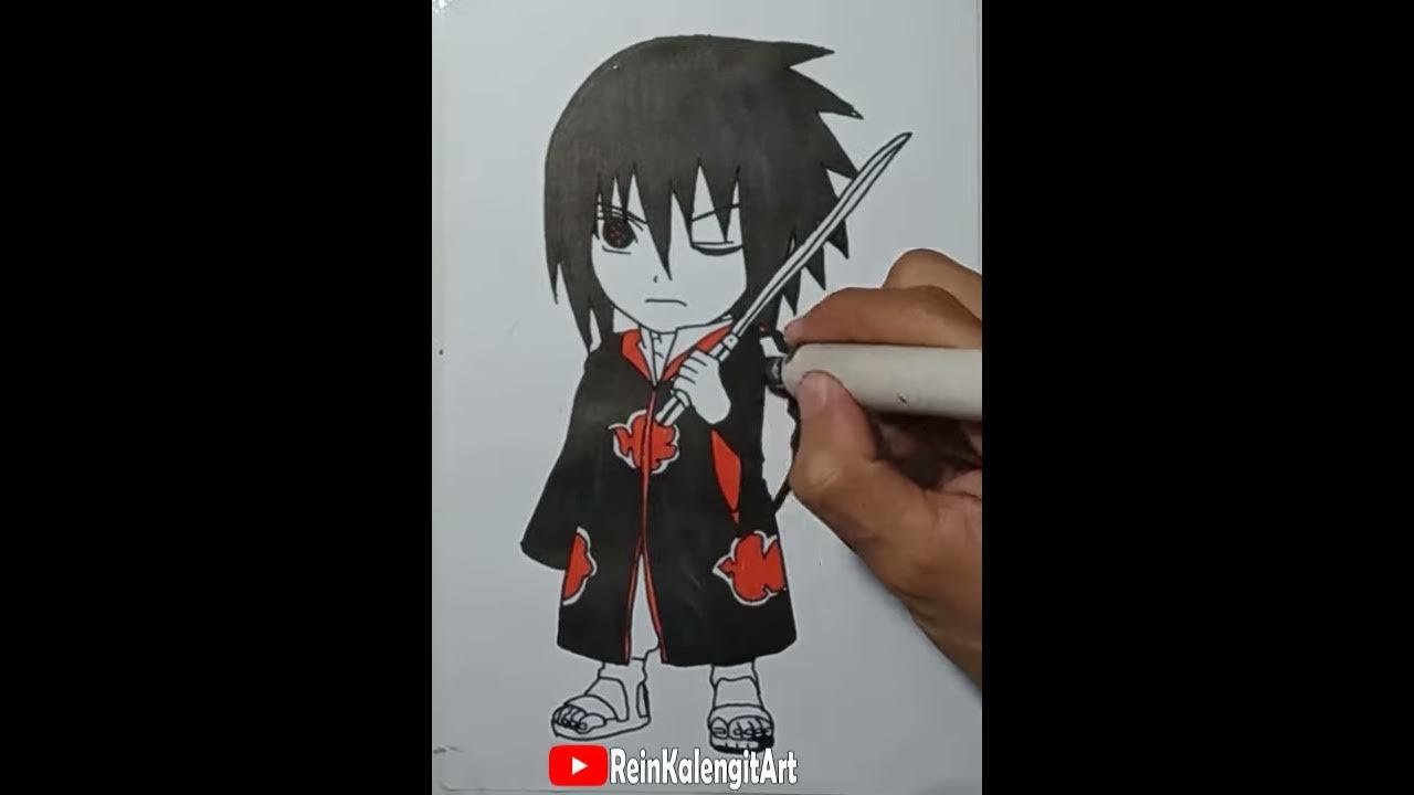 1 Menit #Shorts Menggambar Chibi Akatsuki Sasuke thumbnail