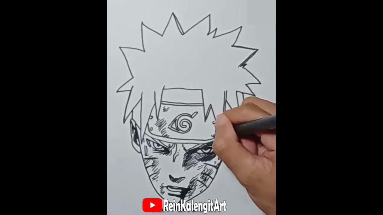 1 Menit #Shorts | Menggambar naruto thumbnail