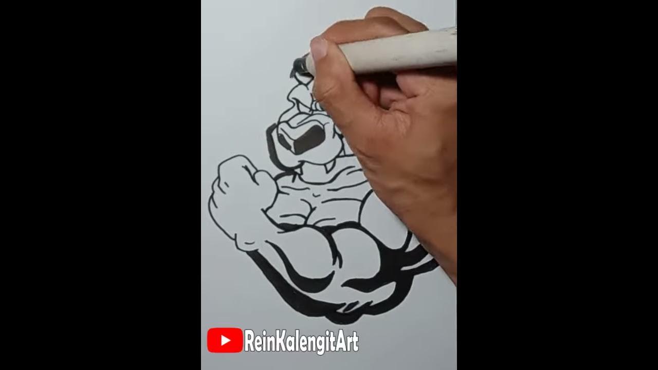 1 Menit #Shorts Menggambar Grafiti black panter vector karakter thumbnail