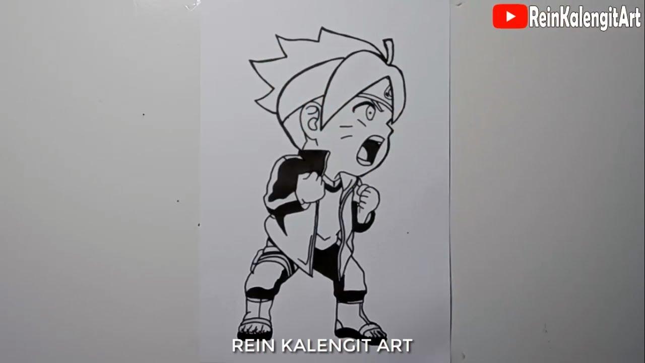 MENGGAMBAR BORUTO UZUMAKI #CHIBI #NARUTO thumbnail