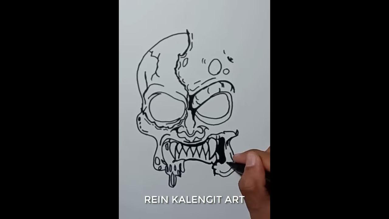 1 MENIT #SHORTS MENGGAMBAR GRAFITI VECTOR KARAKTER KEPALA ZOMBIE #8 #shorts thumbnail