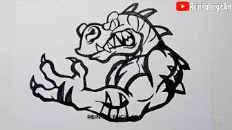 MENGGAMBAR GRAFITY VECTOR KARAKTER RAPTOR #110 thumbnail