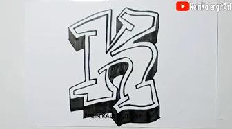 Menggambar Grafity Letter K 3D Keren thumbnail