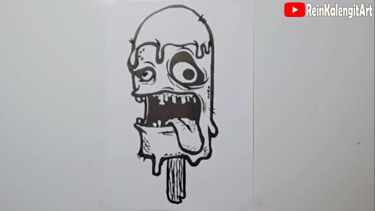 MENGGAMBAR GRAFITY VEKTOR KARAKTER ES KRIM ZOMBIE #88 thumbnail