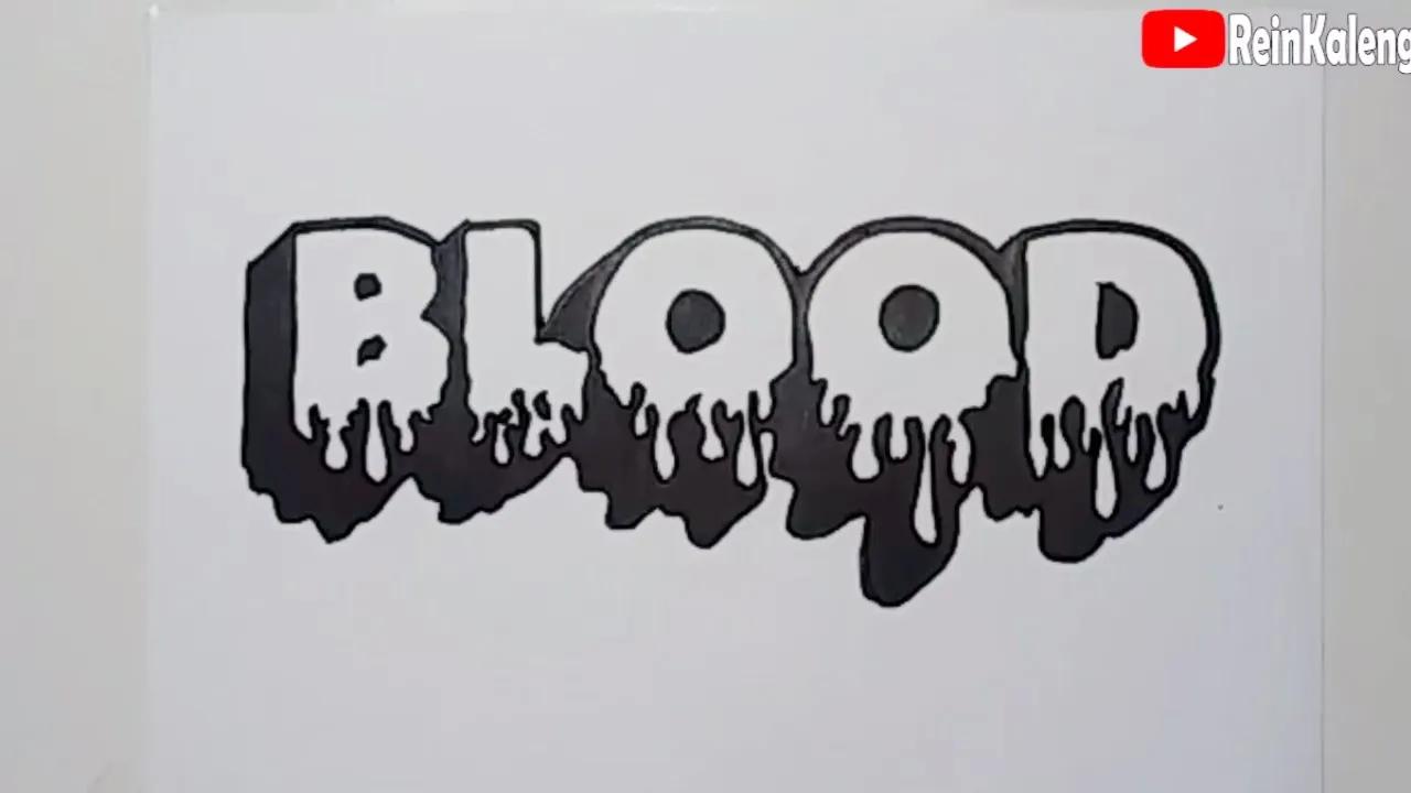 Menggambar Grafity Text BLOOD Simpel thumbnail