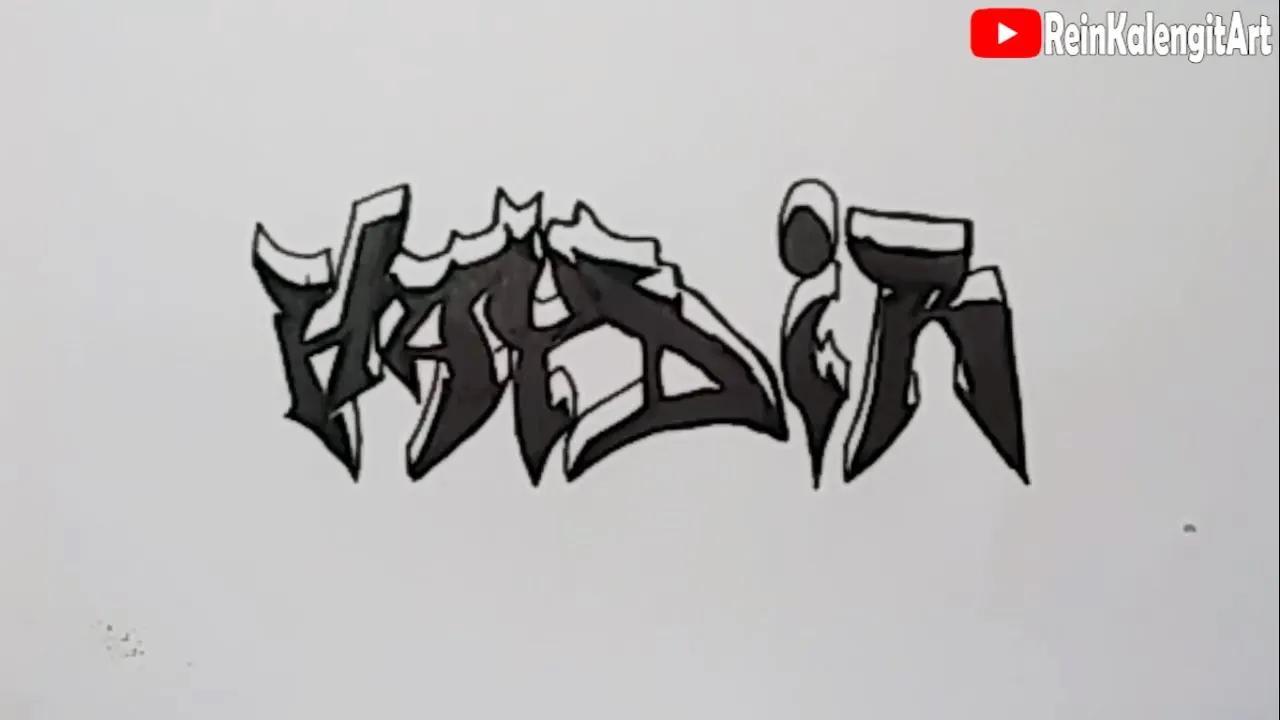 MENGGAMBAR GRAFITY NAMA HAYDIR | RIQUEST thumbnail