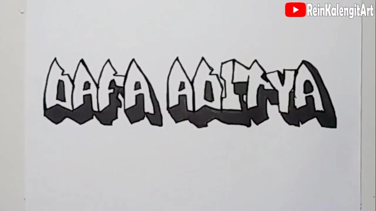 MENGGAMBAR GRAFITY NAMA DAFA ADITYA | RIQUEST thumbnail