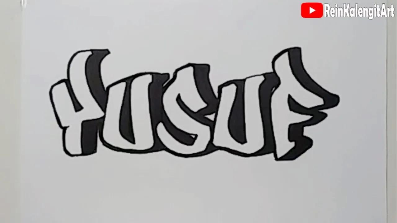 MENGGAMBAR GRAFITY NAMA YUSUF | RIQUEST thumbnail