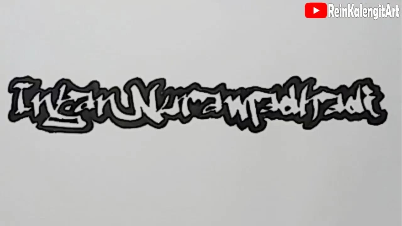 MENGGAMBAR GRAFITY NAMA INTAN NURAMADHANI | RIQUEST thumbnail