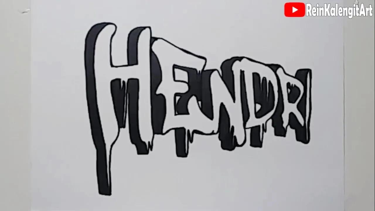 MENGGAMBAR GRAFITY NAMA HENDRI | RIQUEST thumbnail