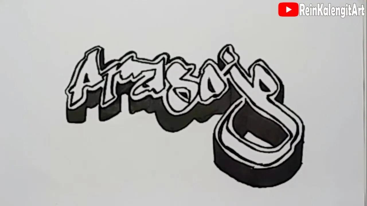 Menggambar Grafity Nama PRADSAJA | Riquest thumbnail