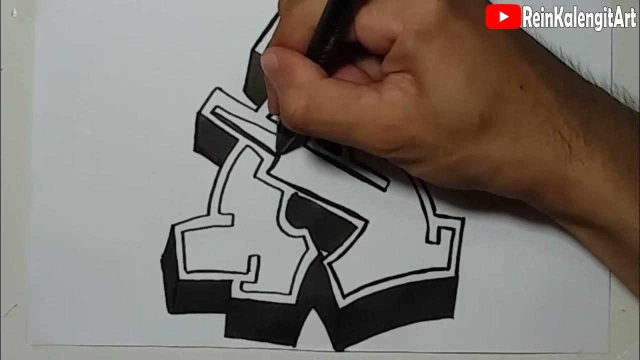 Menggambar Grafity Letter A 3D Keren thumbnail