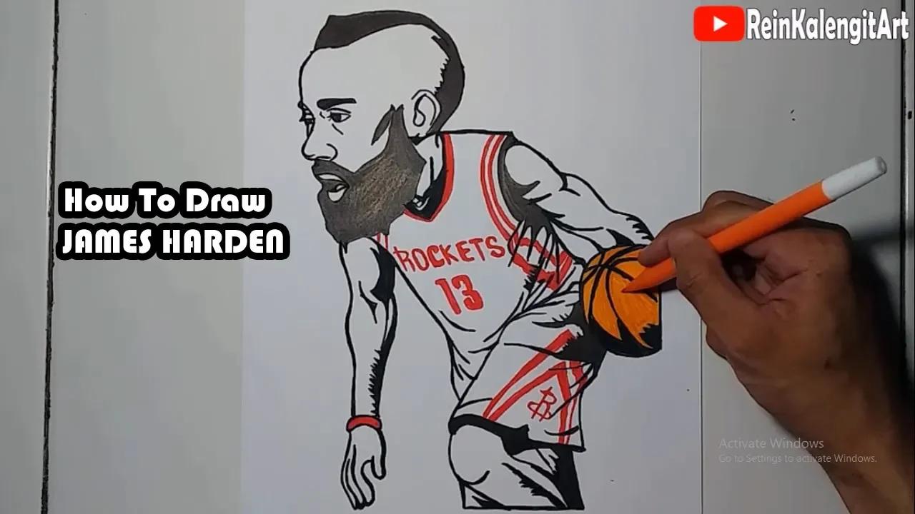 Menggambar JAMES HARDEN | HOUSTON ROCKETS thumbnail