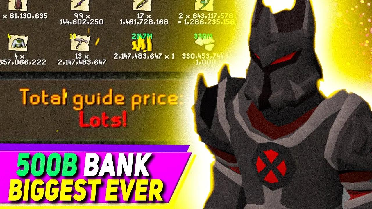 Runescape's BIGGEST Bank Ever 500 BILLION GP thumbnail