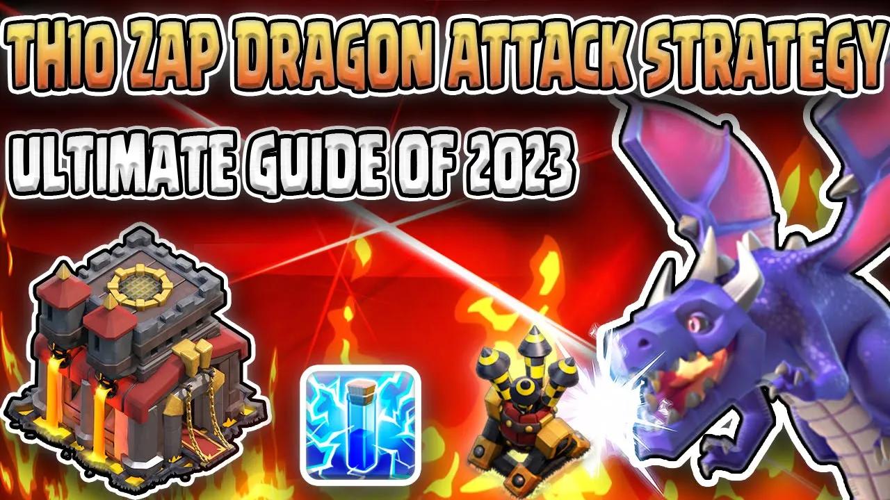 TH10 Zap Dragon Attack Strategy 2023 | Best Town Hall 10 War and Farming Strategy in Clash of Clans thumbnail