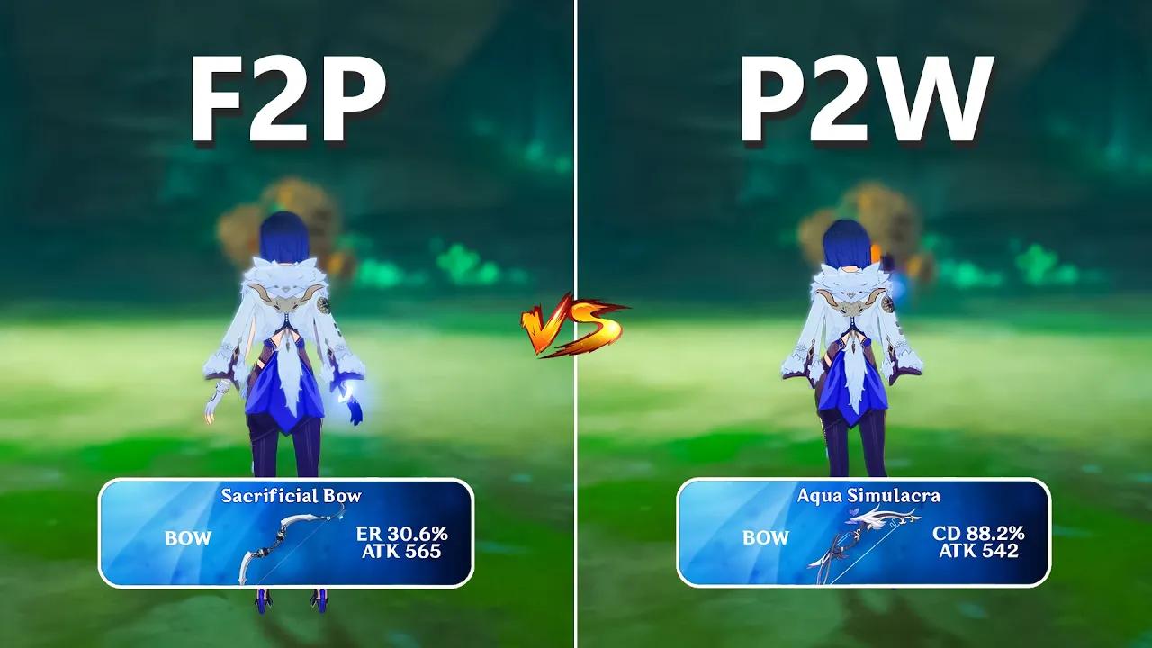 Yelan F2P vs P2W Comparison !! How much is the difference?? [ Genshin Impact ] thumbnail