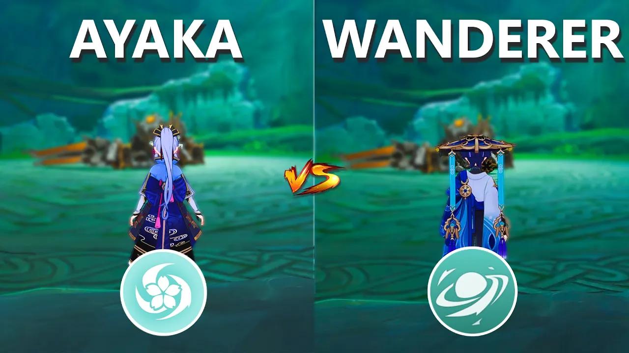 Wanderer vs Ayaka !! Who is the best DPS?? gameplay comparison [ Genshin Impact ] thumbnail