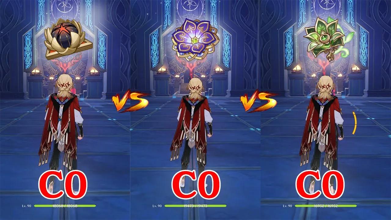 Kaveh Artifacts Comparison, Deepwood vs Gilded Dreams vs Flower of Paradise !! gameplay COMPARISON!! thumbnail