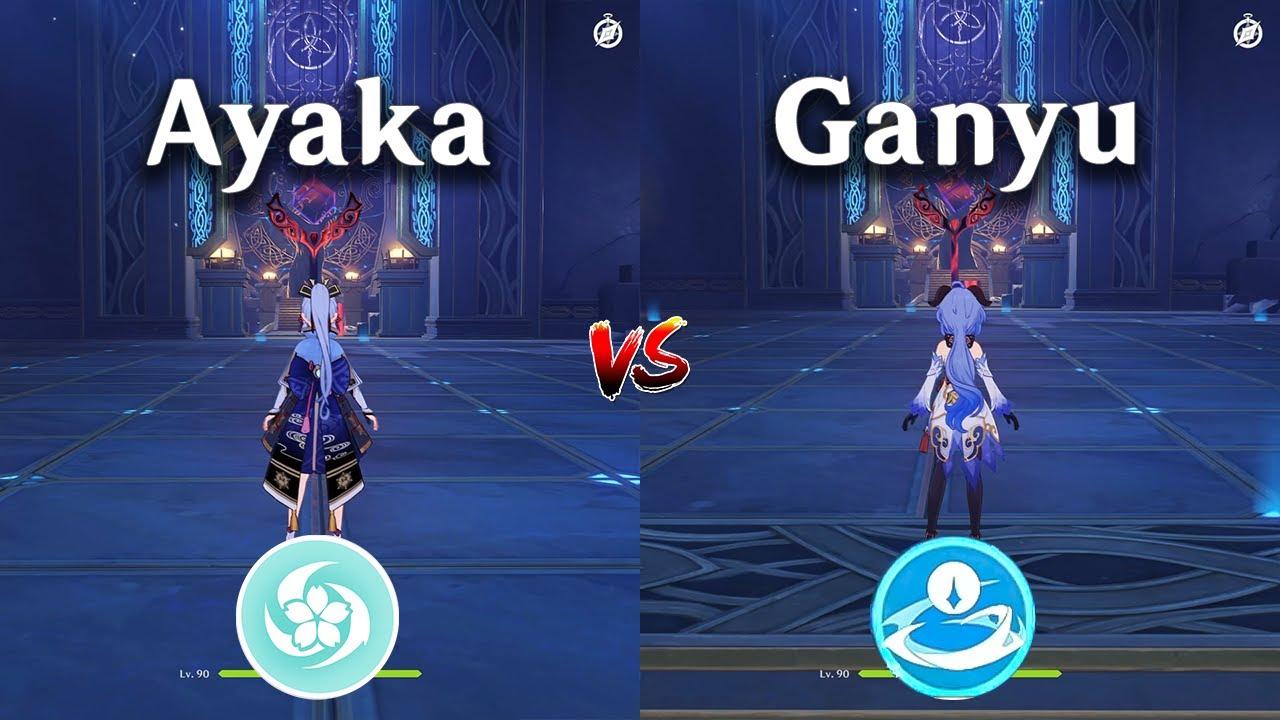 Ayaka vs Ganyu !! Who is the best DPS?? gameplay comparison [ Genshin Impact ] thumbnail