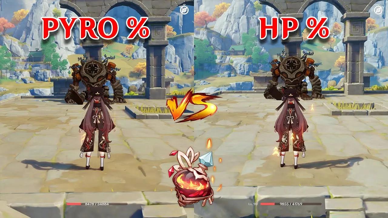 Hu Tao F2P Build!! HP% vs Pyro% Goblet !! Best build for Hutao?? Gameplay COMPARISON!!! thumbnail