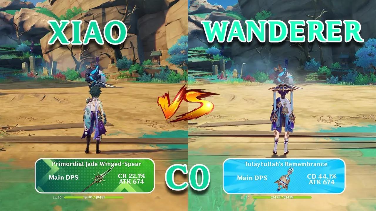 Scaramouch(Wanderer) vs Xiao! Team comp comparison!! who is the best??  team comp comparison! thumbnail