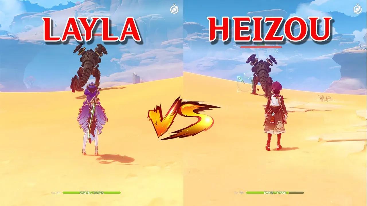 Layla vs Heizou!!! Which one is better? gameplay COMPARISON thumbnail