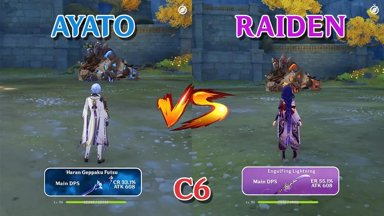 Ayato vs Raiden Shogun!! Who is the best DPS? team comp COMPARISON!!! thumbnail