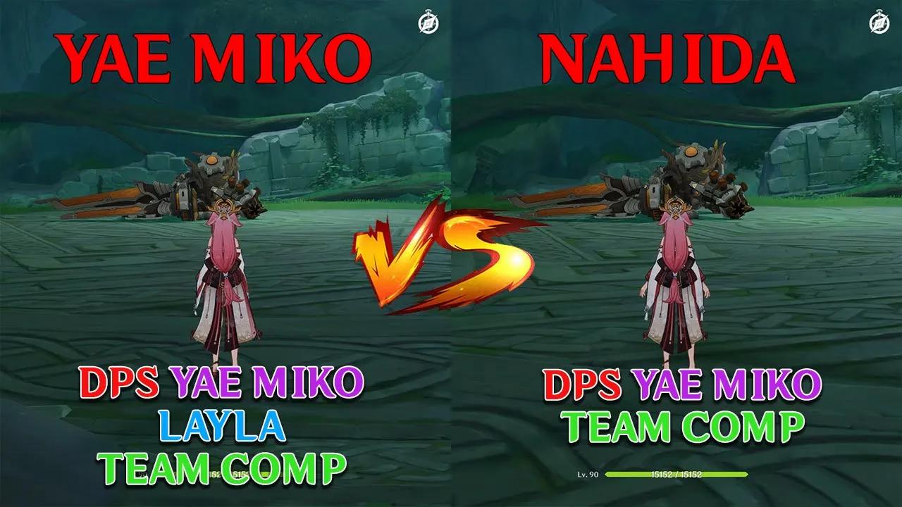 Yaemiko, Layla vs Yaemiko, Nahida Team Comp gameplay COMPARISON!! thumbnail