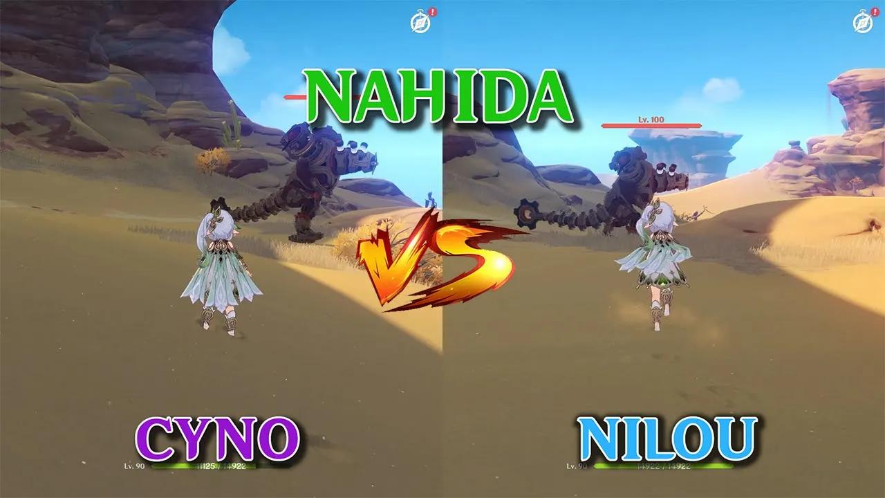 Nahida Aggravate vs Nahida Bloom!! Who is the best? GAMEPLAY COMPARISON! thumbnail