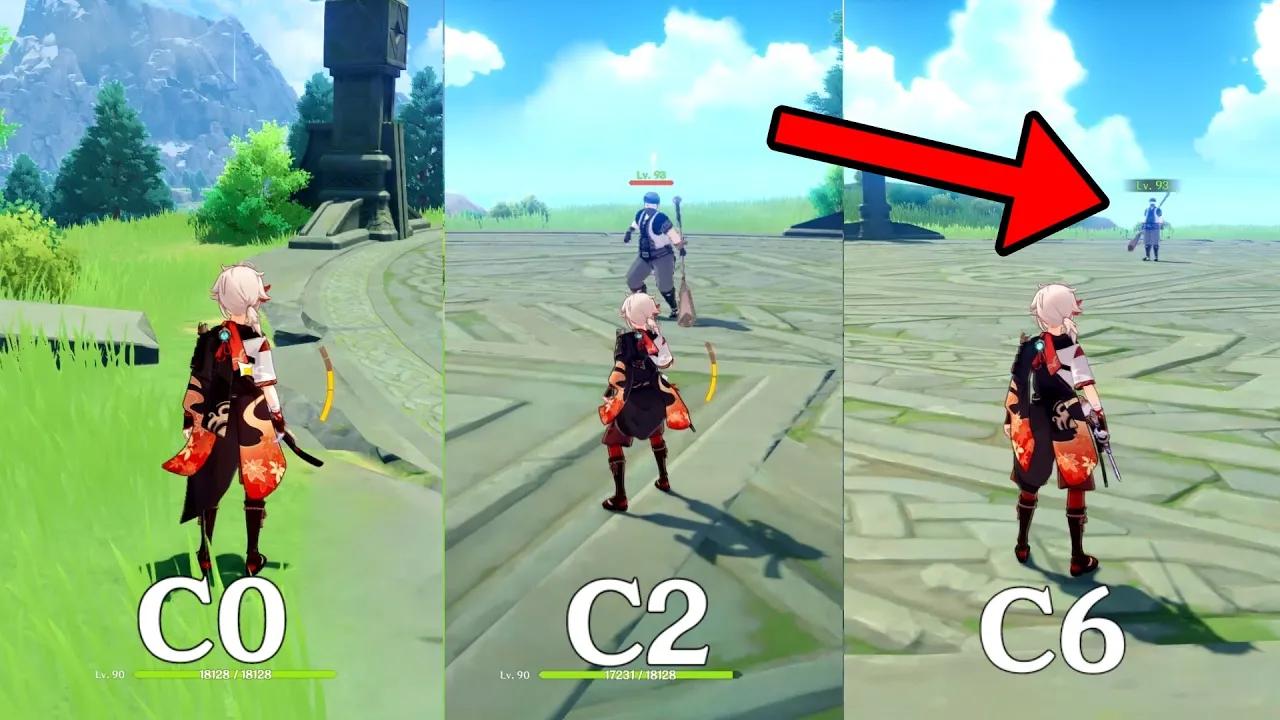 C0 Kazuha vs C2 Kazuha vs C6 Kazuha! How Much is the Difference? Comparison thumbnail