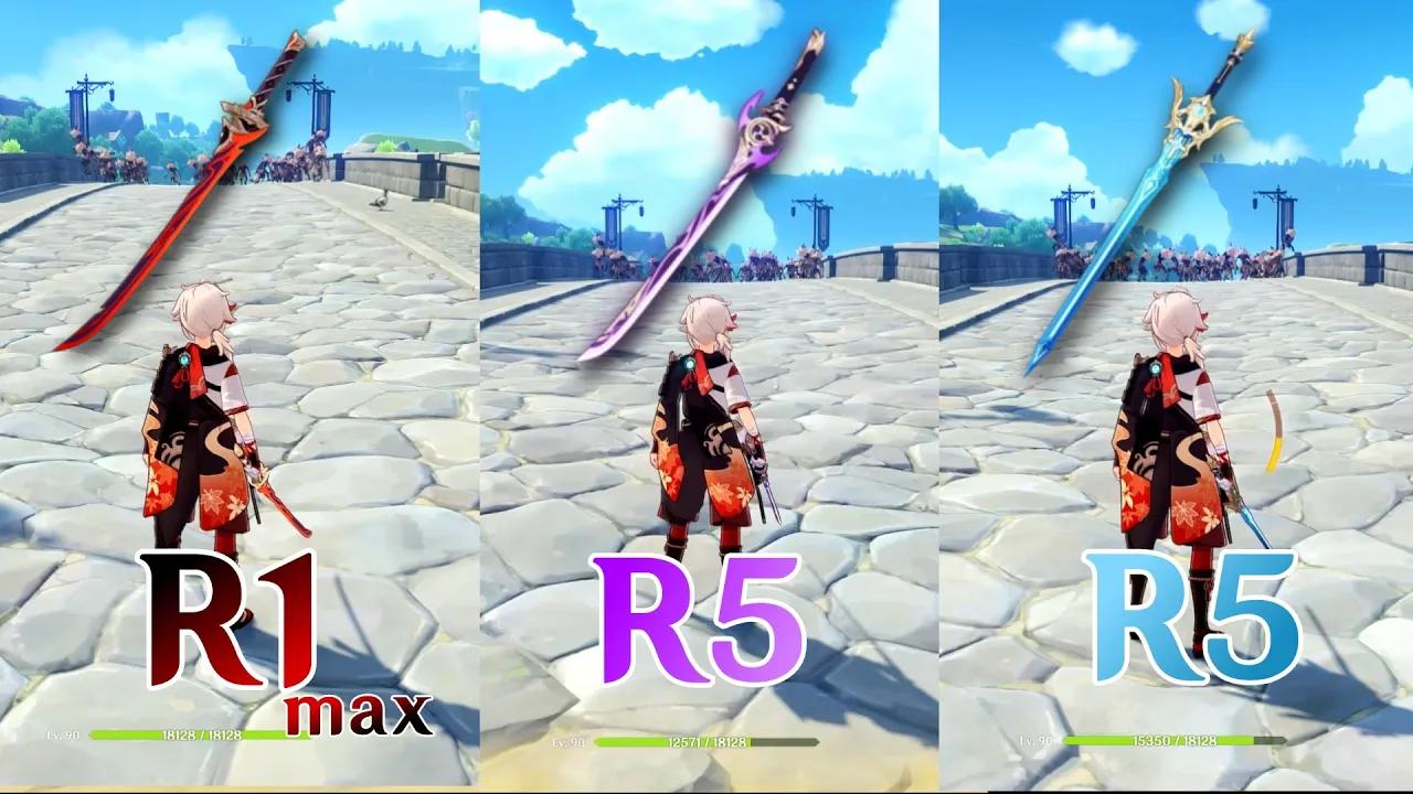 Kazuha New Weapon Comparison - Genshin Impact thumbnail